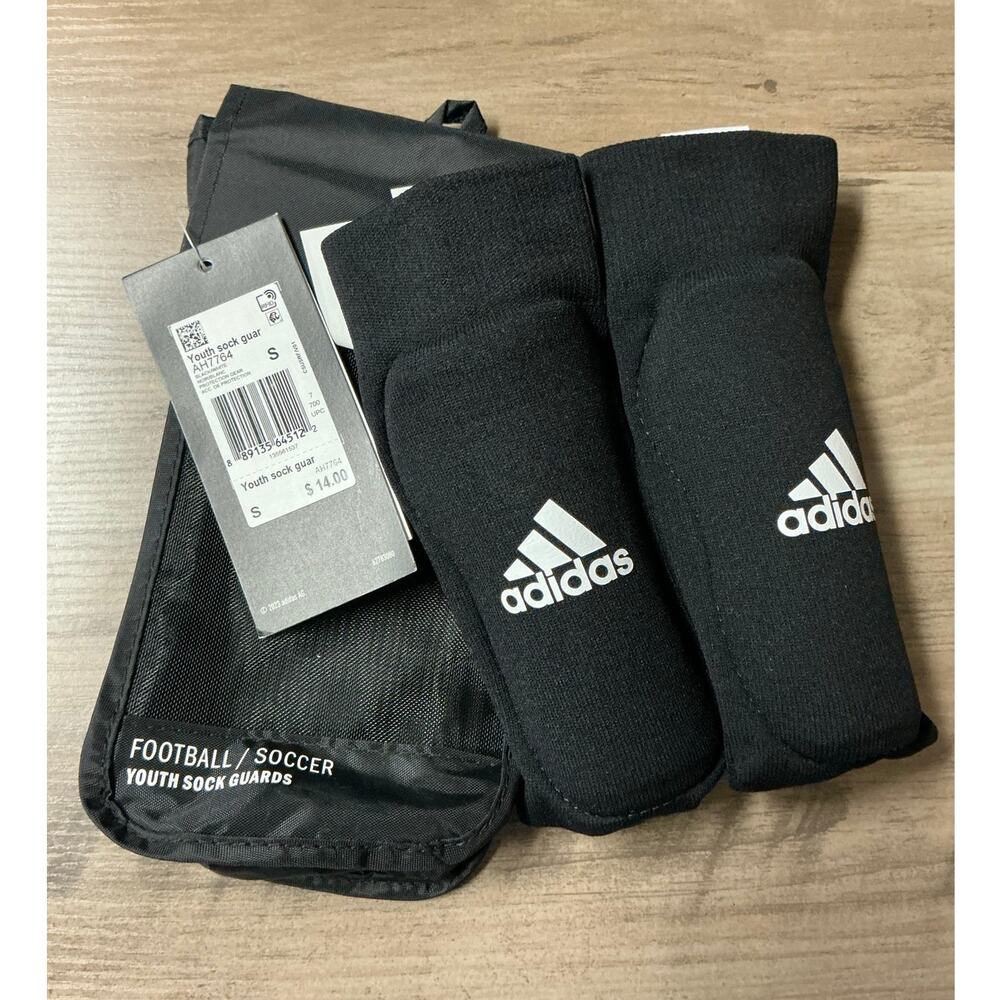 adidas Football Youth Sock Guard Black White AH7764 Size S NWT - Picture 6 of 6